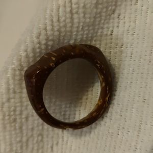 Size 10.5 Hand made wooden ring.  Jewelry. Uni-sex